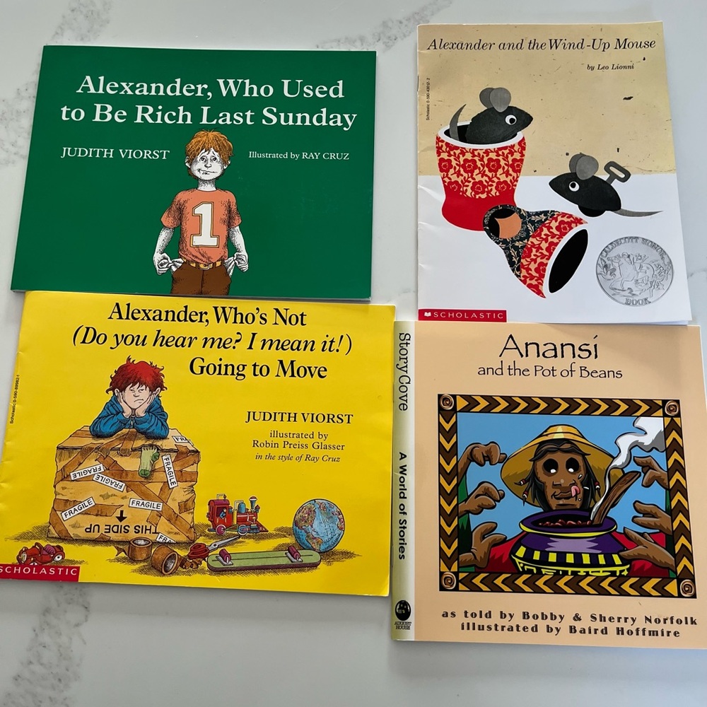 Four paperback books. Most Appropriate for 1st grade and up